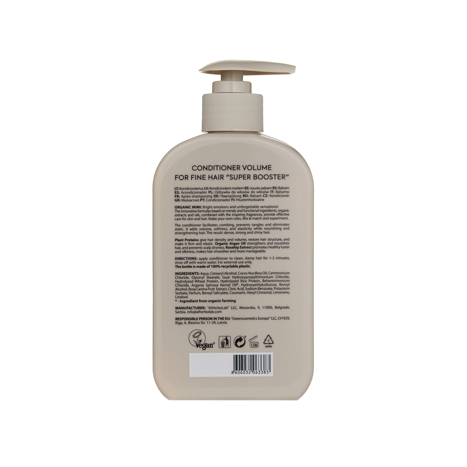 ORGANIC MIMI, CONDITIONER VOLUME SUPER BOOSTER, 300 ml by Damask Rose