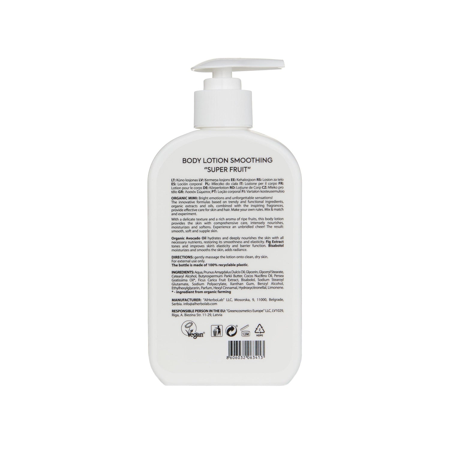ORGANIC MIMI, BODY LOTION SMOOTHING SUPER FRUIT, 300 ml by Damask Rose