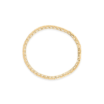 10K Yellow Gold 4.00 Cttw Channel Set Round Diamond Tennis 7" Bracelet (J-K Color, I1-I2 Clarity) by Bids.com