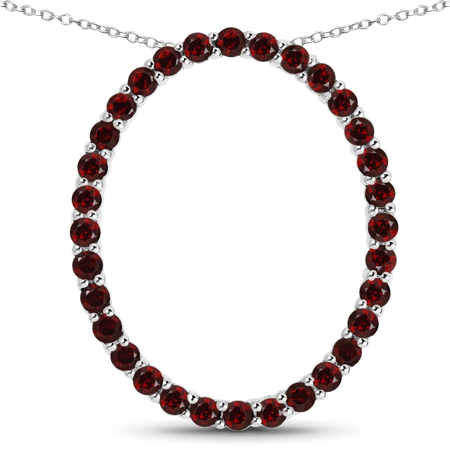 3.52 Carat Genuine Garnet .925 Sterling Silver Pendant by Bids.com
