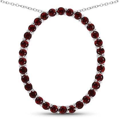 3.52 Carat Genuine Garnet .925 Sterling Silver Pendant by Bids.com