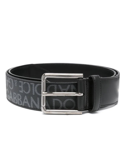 Dolce &amp; Gabbana Men Belt With Buckle Embroidered With Logo by Luosophy