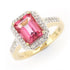 2.97 Carat Genuine Pink Topaz and White Topaz .925 Sterling Silver Ring  DestGlow