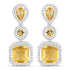 7.580 Carat Genuine Citrine .925 Sterling Silver Earrings  DestGlow