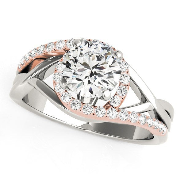14k White And Rose Gold Bypass Diamond Engagement Ring (1 1/4 cttw) by Bids.com