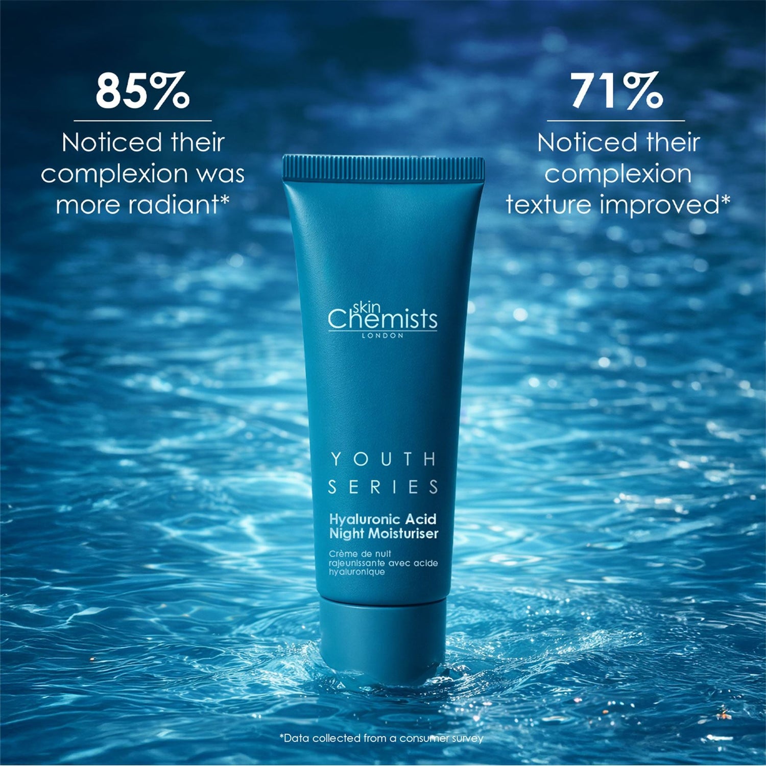 1% Hyaluronic Acid Night Moisturiser 50ml by skinChemists US