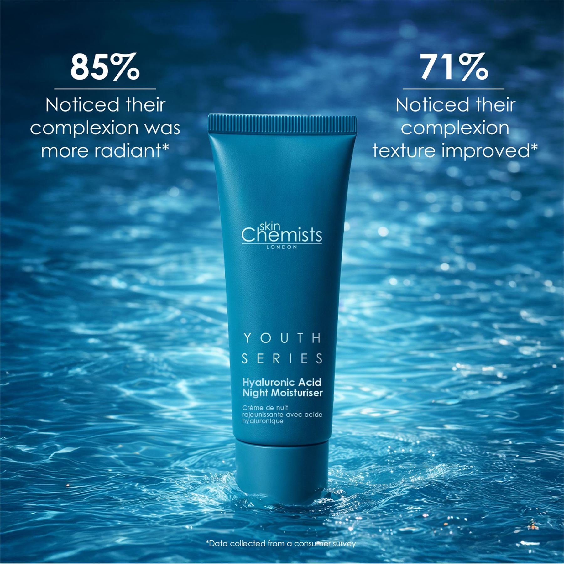 1% Hyaluronic Acid Night Moisturiser 50ml by skinChemists US