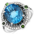 5.84 Carat Genuine Multi Stones .925 Sterling Silver Ring by Bids.com