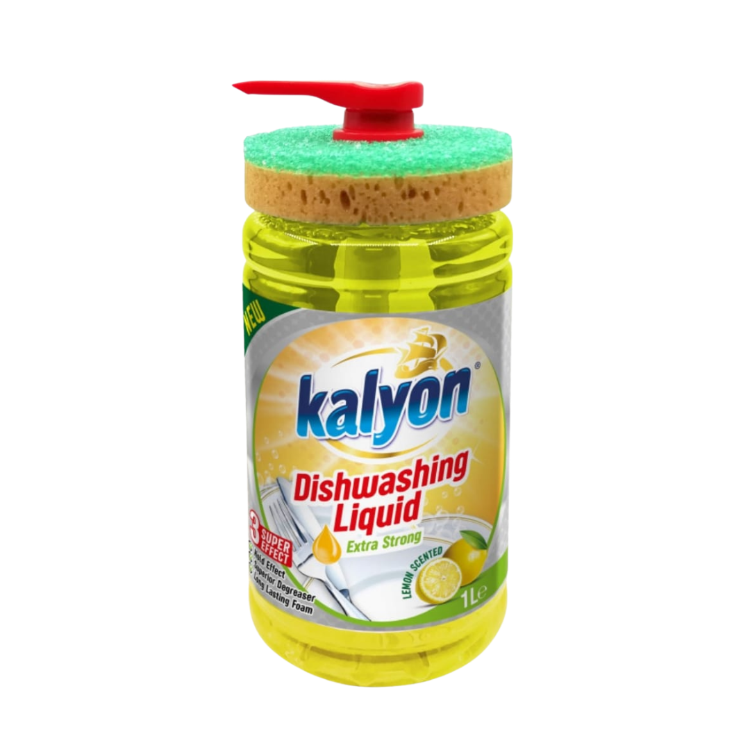 Kalyon Dishwashing Liquid Lemon with Sponge 1L by Farmacias Savia