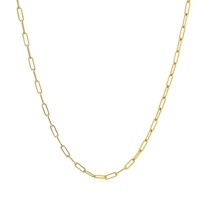 14K Yellow Gold Fine Paperclip Chain (1.5mm) by Bids.com