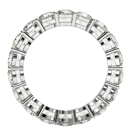 Round Cut Lab Grown Diamond Eternity Ring in 14k White Gold (2 cttw FG/VS2)  DestGlow