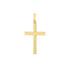 14k Yellow Gold High Polish Ribber Cross Pendant  DestGlow