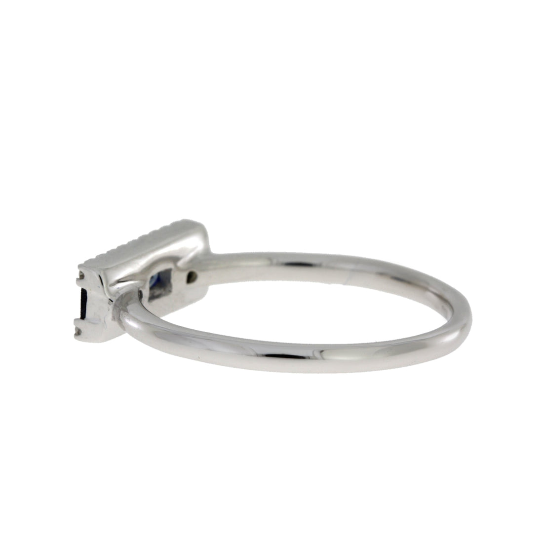 Genuine .63ct Diamond Sapphire Ring 14KT White Gold by Bids.com