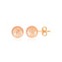 14k Rose Gold Ball Earrings with Crystal Cut Texture  DestGlow