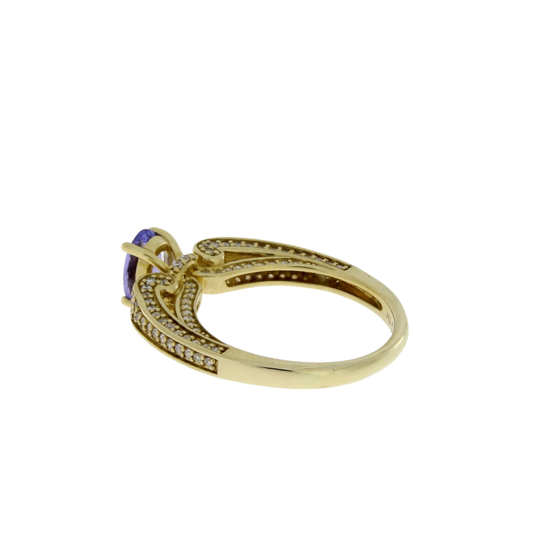 1.45ct Tanzanite Diamond Eng Only 14KT Yellow Gold by Bids.com