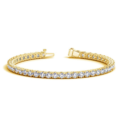 Lab Grown Round Diamond Tennis Bracelet in 14k Yellow Gold (8 cctw F/G VS2/SI1) by Bids.com