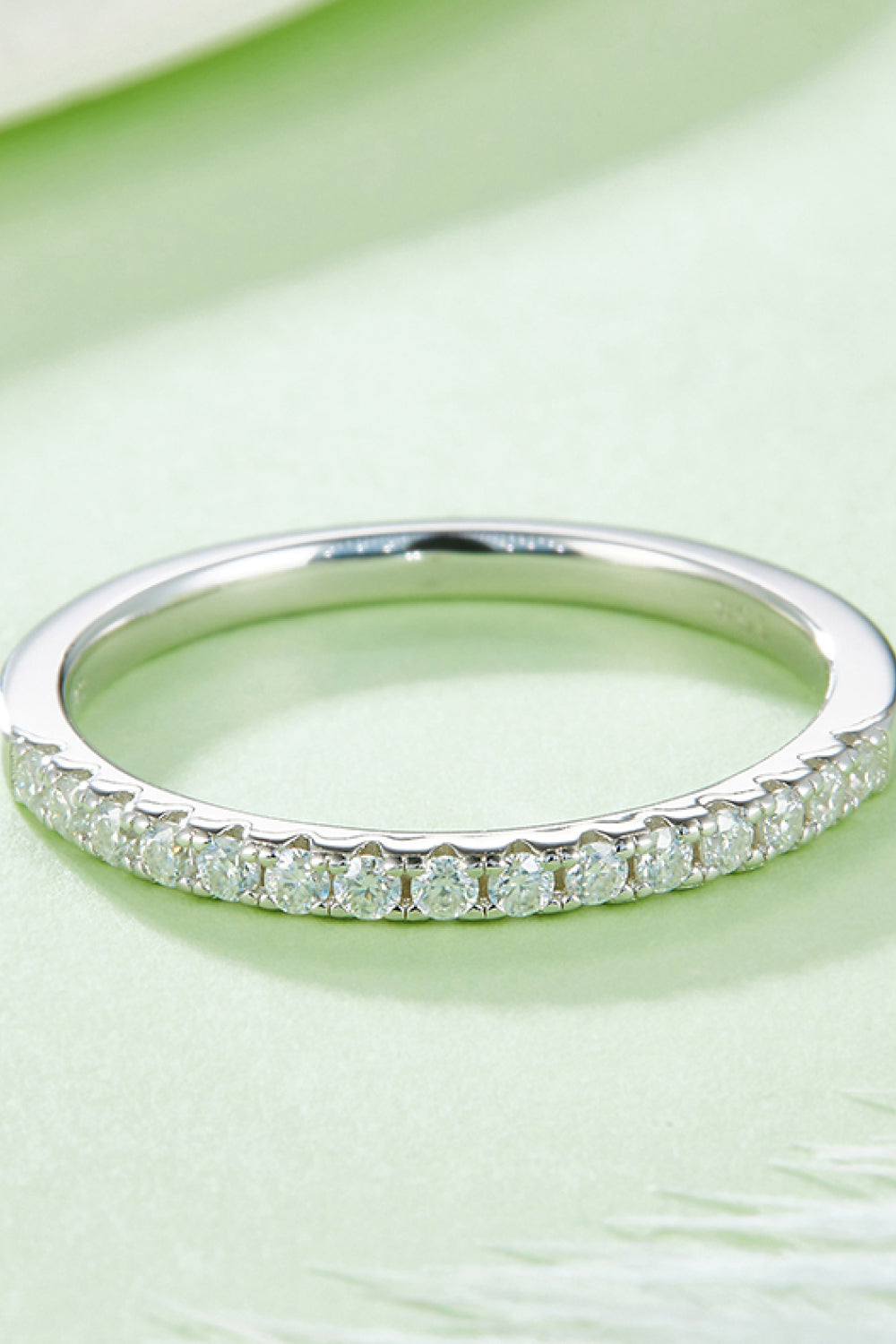 Sparkala™ Platinum-Plated Half-Eternity Ring by Sparkala