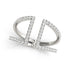 14k White Gold Open Style Dual Band Ring with Diamonds (1/2 cttw) by Bids.com