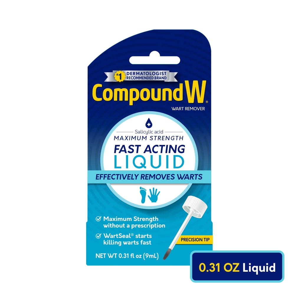 Compound W Maximum Strength Fast Acting Liquid Wart Remover, 0.3 Fl Oz by Pasteur Pharmacy