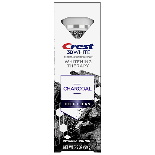 Crest 3D White Whitening Therapy Charcoal Deep Clean Fluoride Toothpaste - Invigorating Mint - 3.5oz by Pasteur Pharmacy