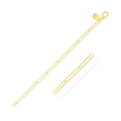 14k Yellow Gold Wire Paperclip Chain (2.7mm) by Bids.com