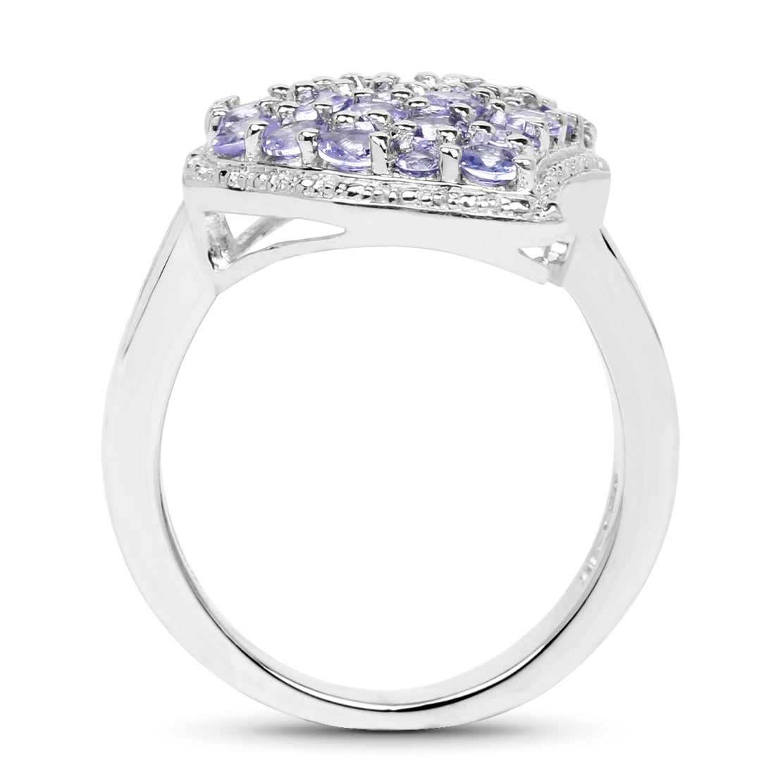 1.63 Carat Genuine Tanzanite .925 Sterling Silver Ring by Bids.com