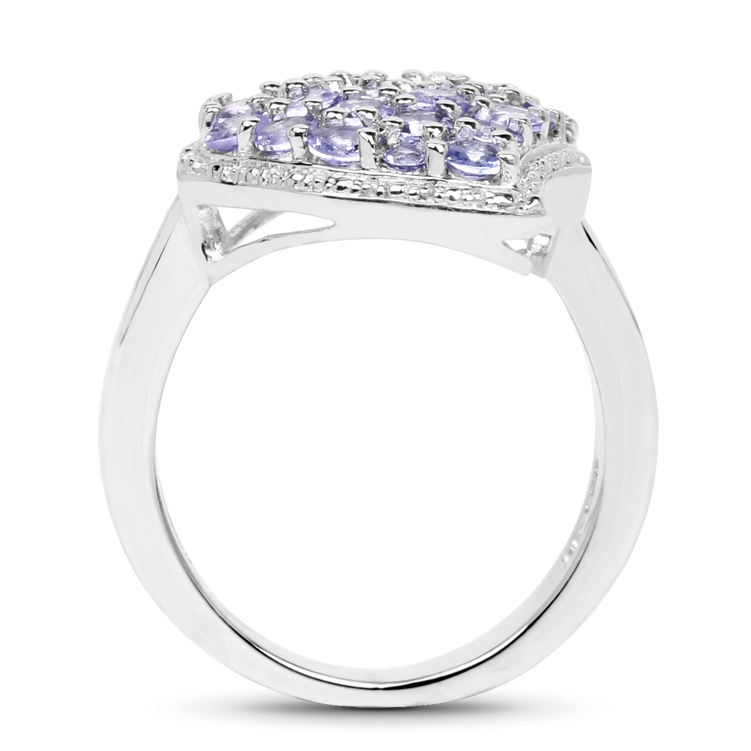 1.63 Carat Genuine Tanzanite .925 Sterling Silver Ring by Bids.com