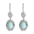 .925 Sterling Silver Chalcedony Diamond Accent Drop and Dangle Earring (K-L Color, I1-I2 Clarity) by Bids.com