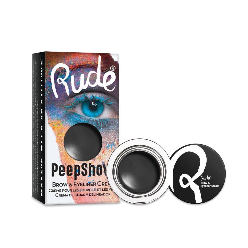 RUDE Peep Show Brow &amp; Eyeliner Cream - Dark Side - DestGlow