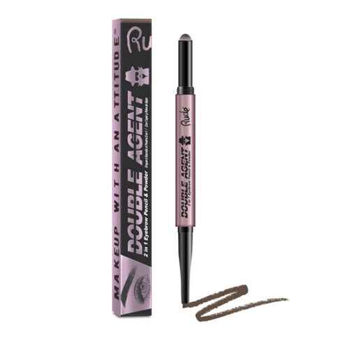 RUDE Double Agent 2 in 1 Eyebrow Pencil &amp; Powder - Neutral Brown