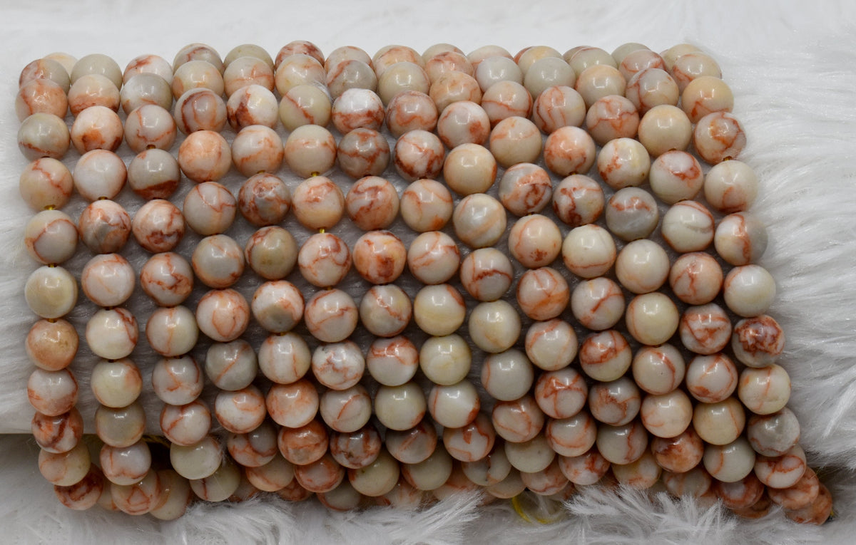 Red Picasso Jasper Beads, Natural Round Crystal Beads 6mm to 10mm  DestGlow