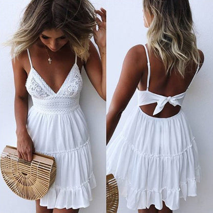 Dress Sexy Lace Sling Stitching Women Clothes by Ragazza
