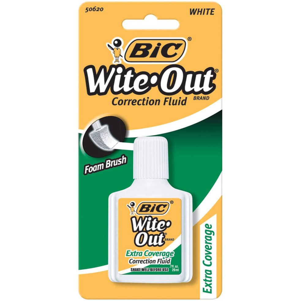 BiC Bi C Wite Out White Extra Coverage Correction Fluid 0.7 Fl Oz 