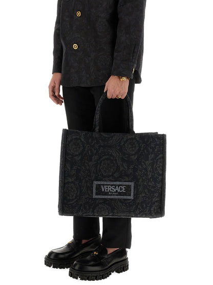 Versace Men Large Shopper Bag "Athena Baroque" by Luosophy