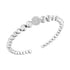 .925 Sterling Silver 1/6 Cttw Diamond Rondelle Graduated Ball Bead Cuff Bangle Bracelet (I-J color, I2-I3 clarity) - Fits wrists up to 7 1/2 inches by Bids.com