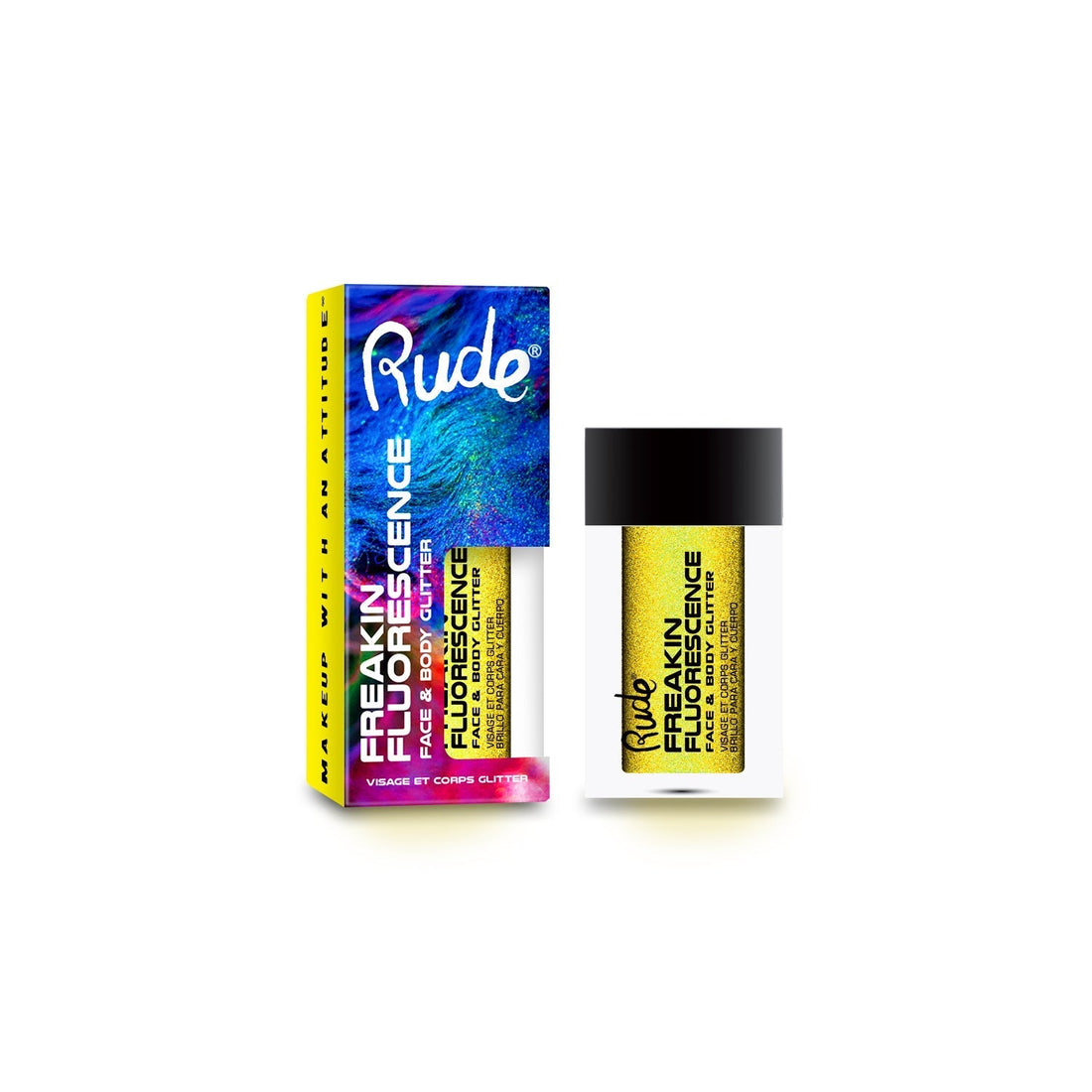 RUDE Freakin Fluorescence Face &amp; Body Glitter - Trance Dance 