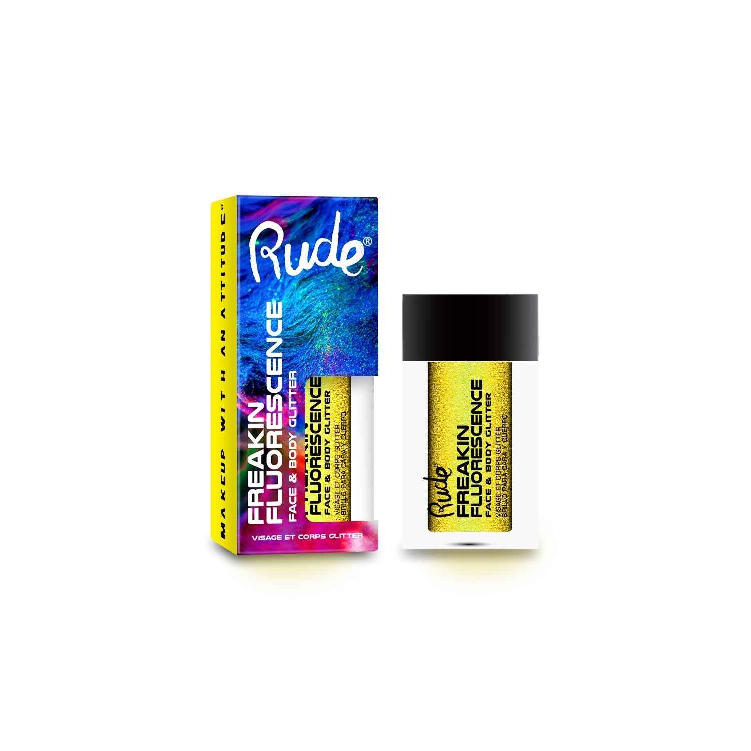 RUDE Freakin Fluorescence Face &amp; Body Glitter - Trance Dance