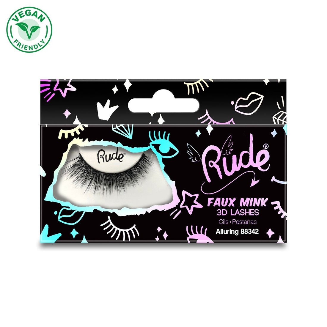 RUDE Essential Faux Mink 3D Lashes - Alluring 