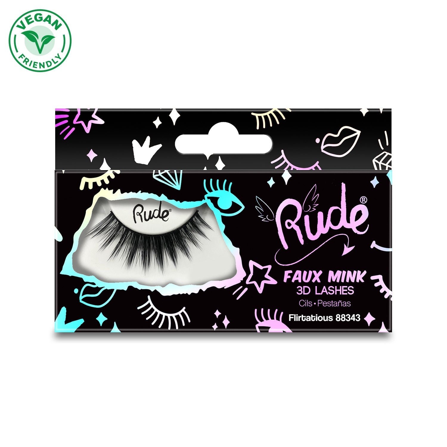 RUDE Essential Faux Mink 3D Lashes - Flirtatious - DestGlow