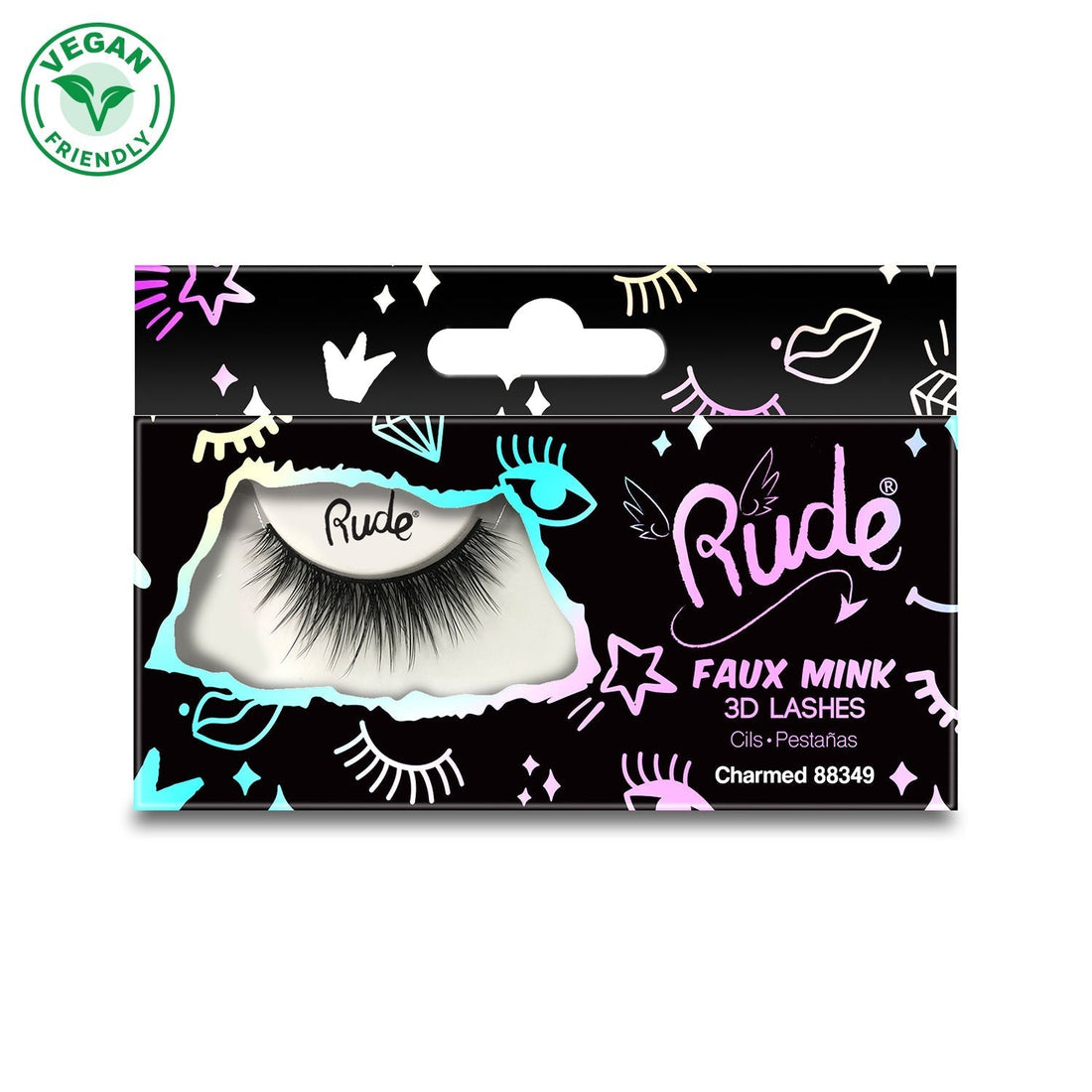 RUDE Essential Faux Mink 3D Lashes - Charmed 