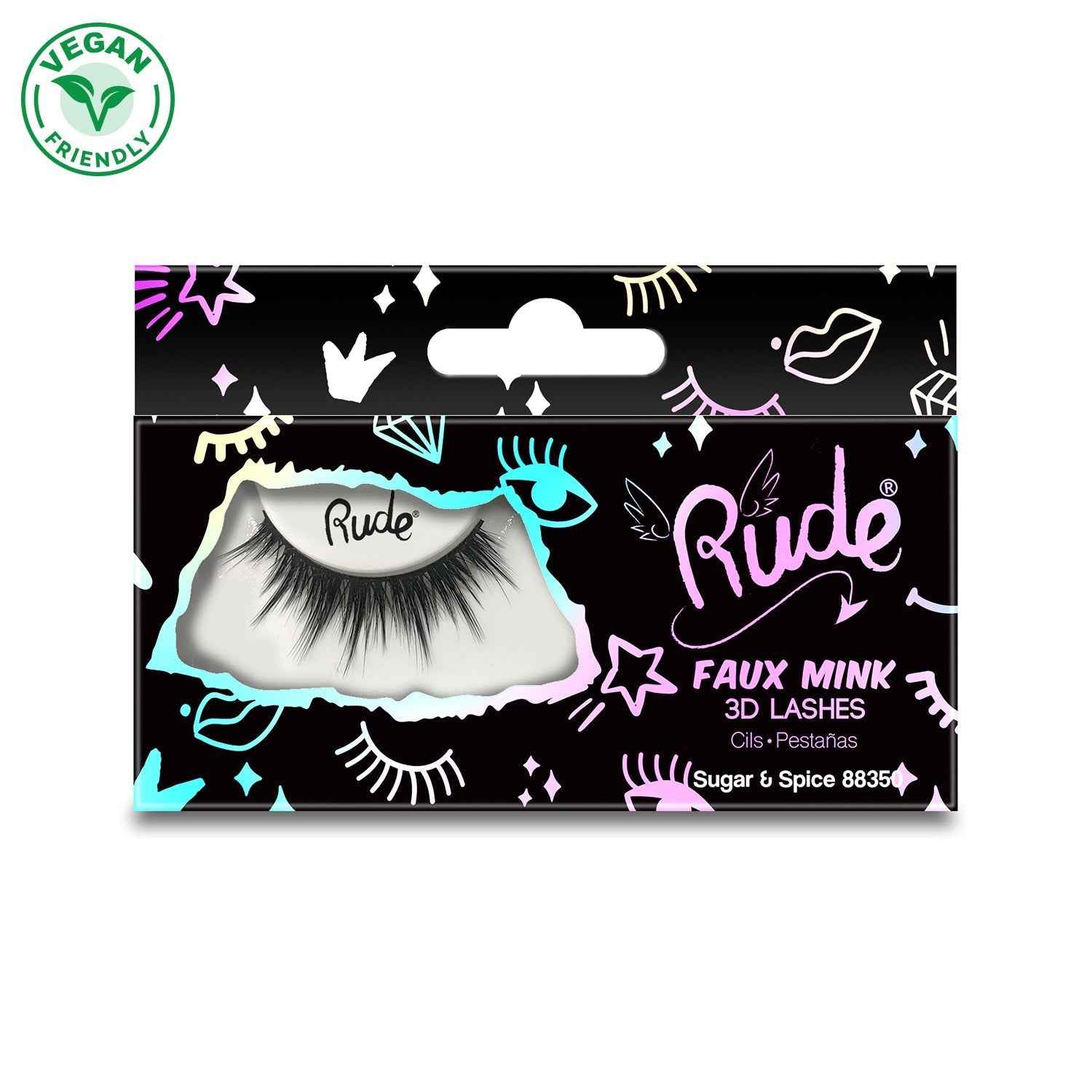RUDE Essential Faux Mink 3D Lashes - Sugar &amp; Spice