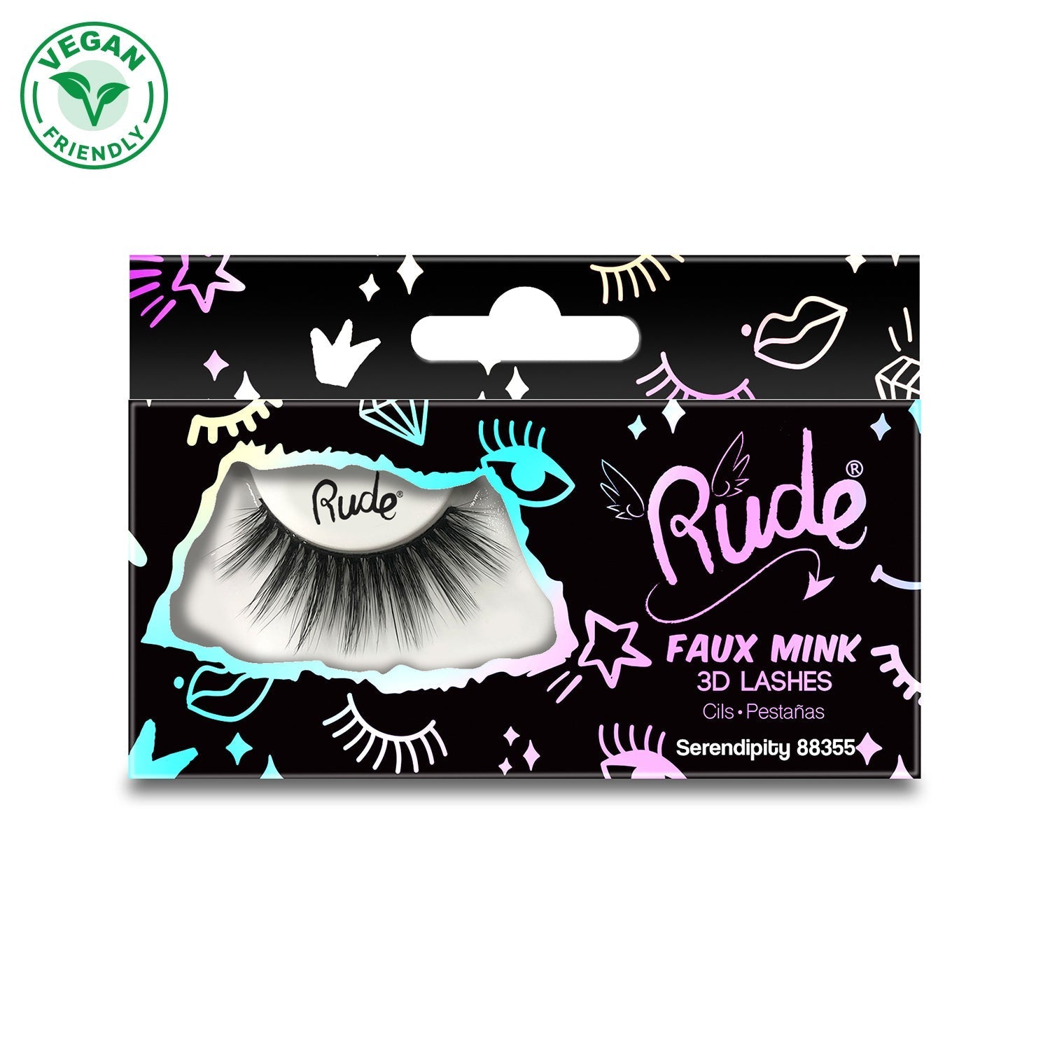 RUDE Essential Faux Mink 3D Lashes - Serendipity - DestGlow