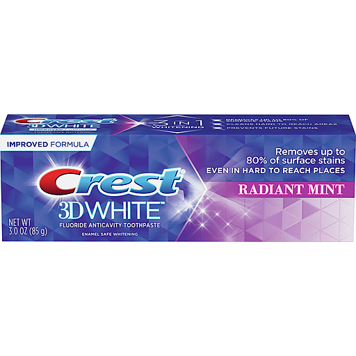 Crest 3D White, Whitening Toothpaste Radiant Mint, 3.0 Oz by Pasteur Pharmacy