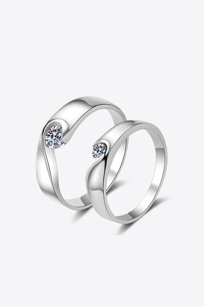 Sparkala™ Rhodium-Plated Inlaid Swirl Ring by Sparkala