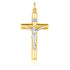 14k Two Tone Gold Cross Pendant by Bids.com