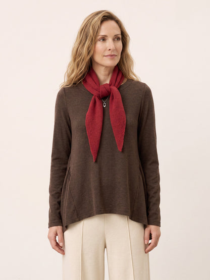 100% Merino Wool Knitted Triangle Scarf