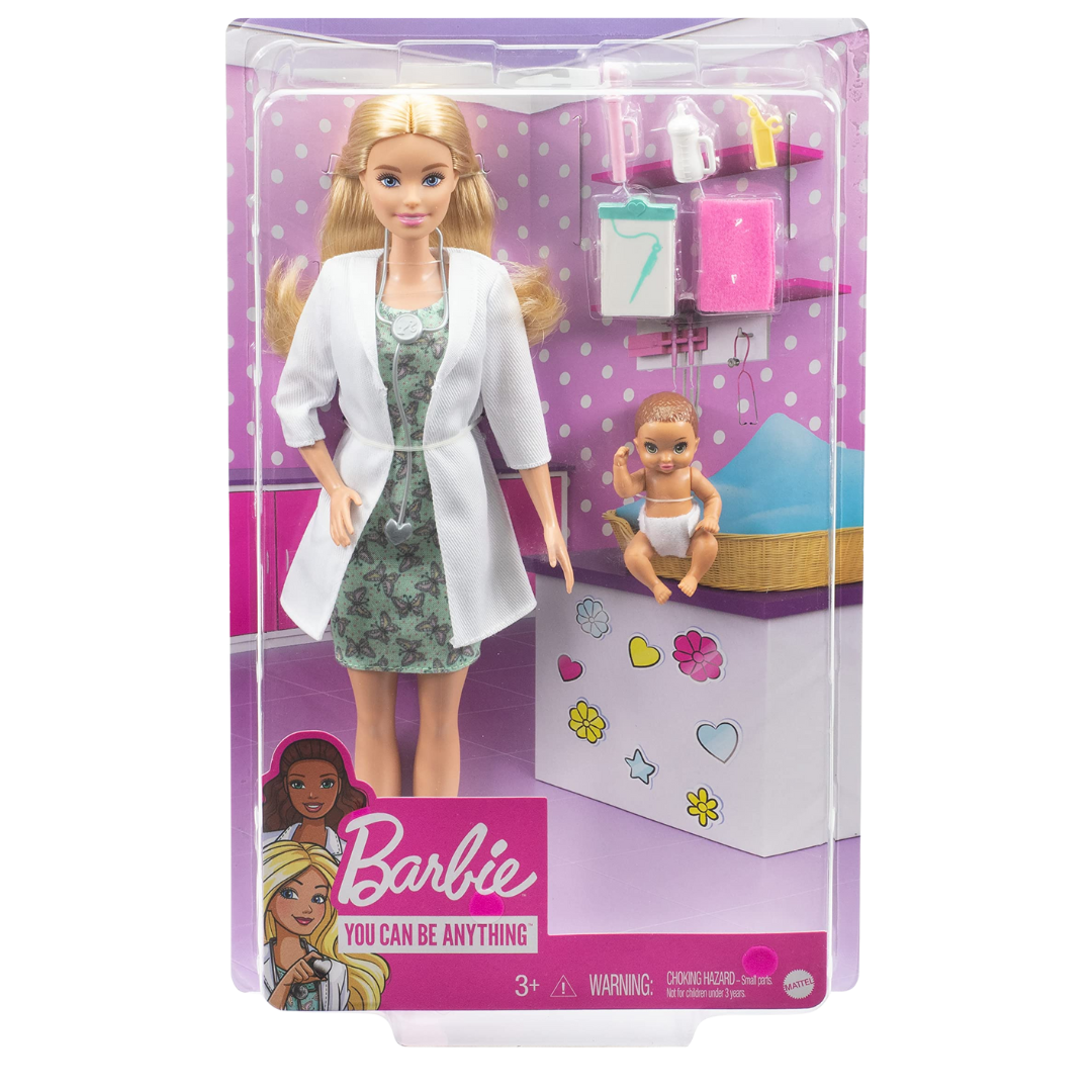 Mattel Barbie Doctor Doll &amp; Baby Playset by Farmacias Savia