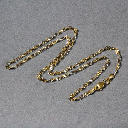 2.0mm 14k Two-Tone Gold Singapore Chain by Bids.com