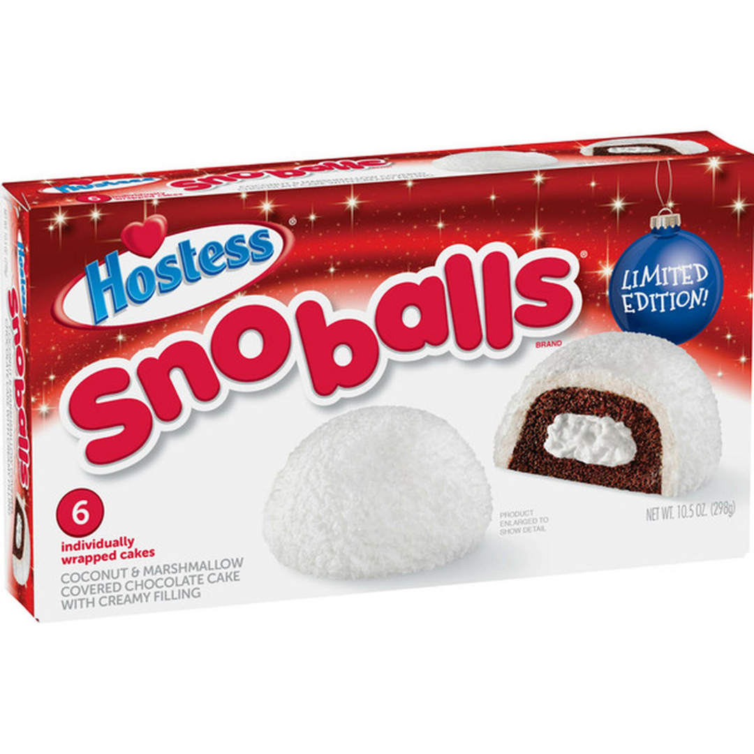 Hostess Holiday SnoBalls Coconut &amp; Marshmallow Covered Chocolate Cakes (6 ct)