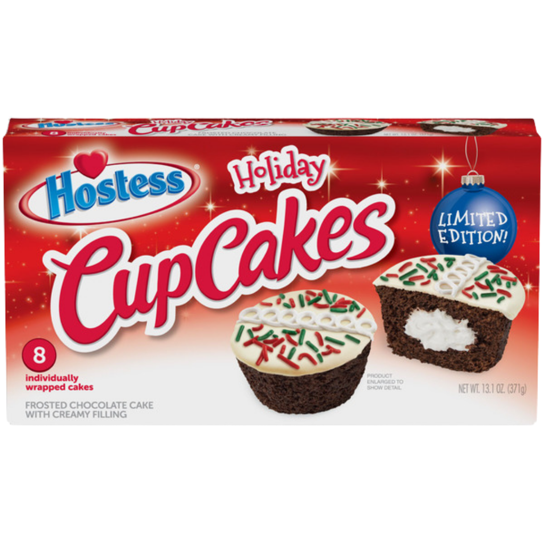 Hostess Holiday Cupcakes Frosted Chocolate Cake with Creamy Filling (8 ct) by Farmacias Savia